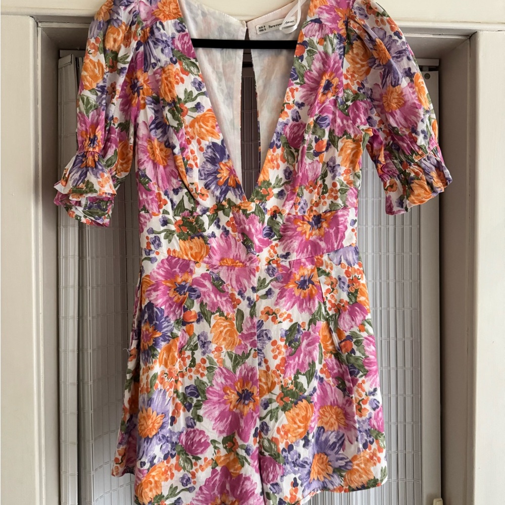 Hello Molly Floral V-Neck Dress - Multicolor